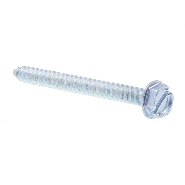 Prime-Line Sheet Metal Screw Self-Tap Hex Wash Head Sltd Drive No. 10 X 2in Zinc Plated Steel 25PK 9025571 - main